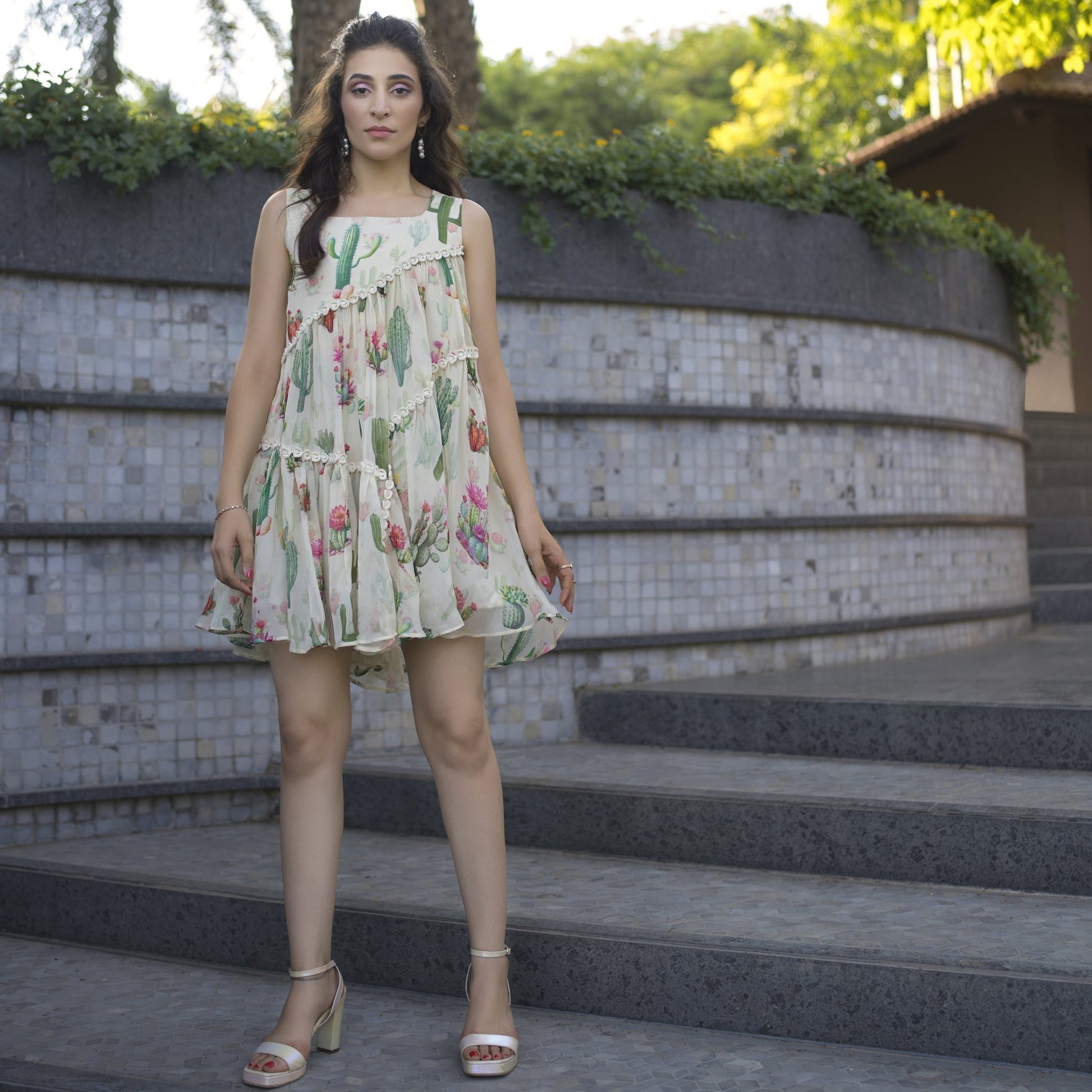 Flowy organza dress - ZYA INDIA