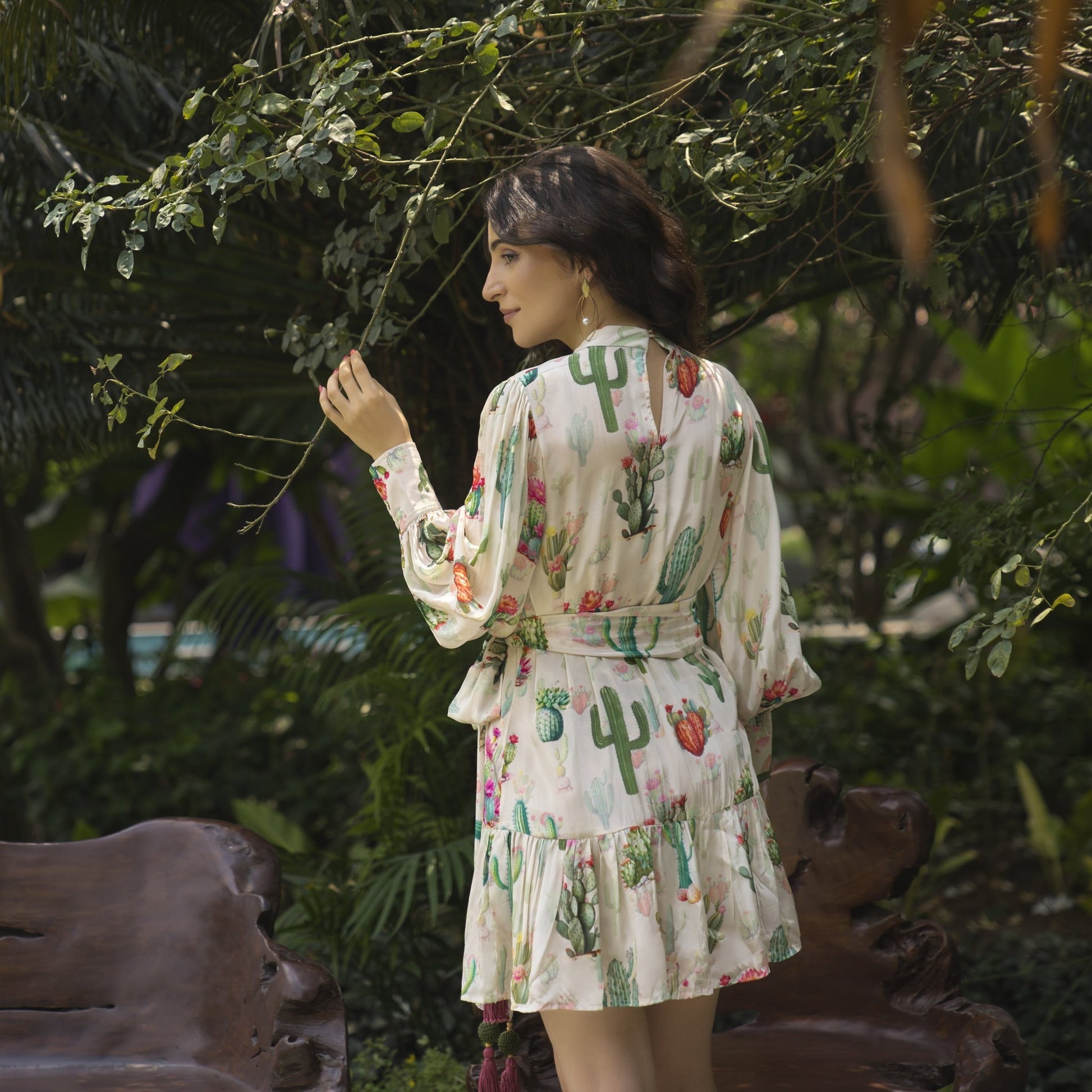Printed short dress - ZYA INDIA