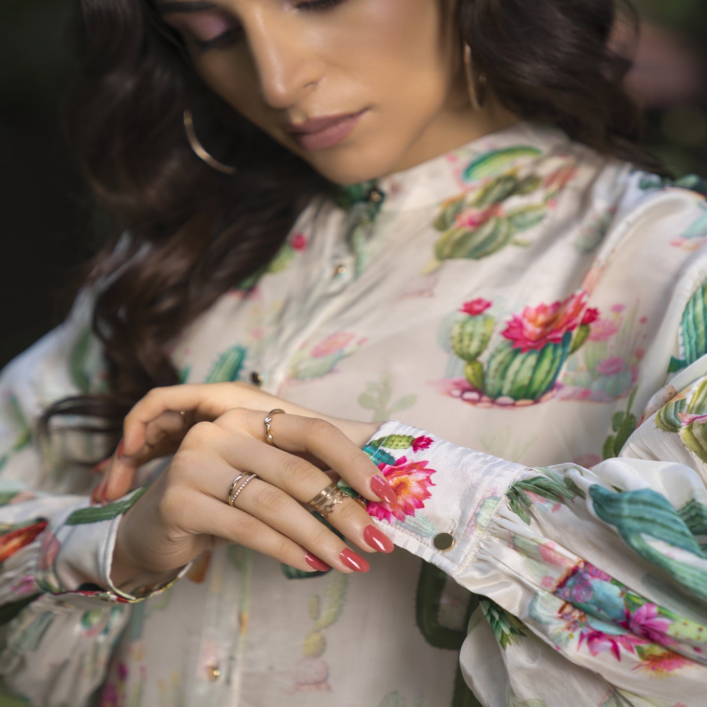 Printed buttoned shirt
