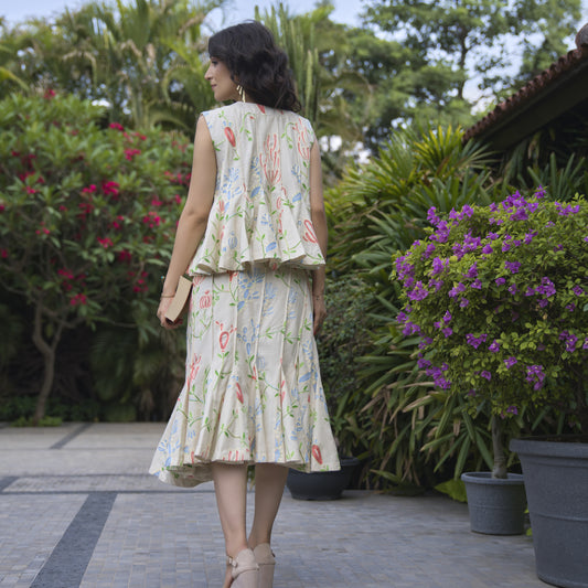 Linen Skirt Set