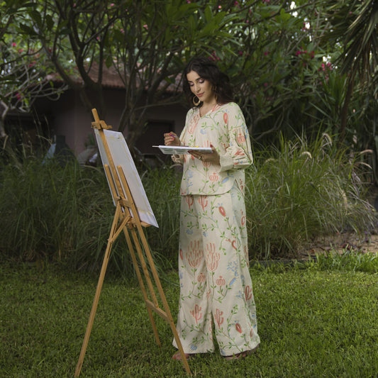 Linen Coord Set With Pants