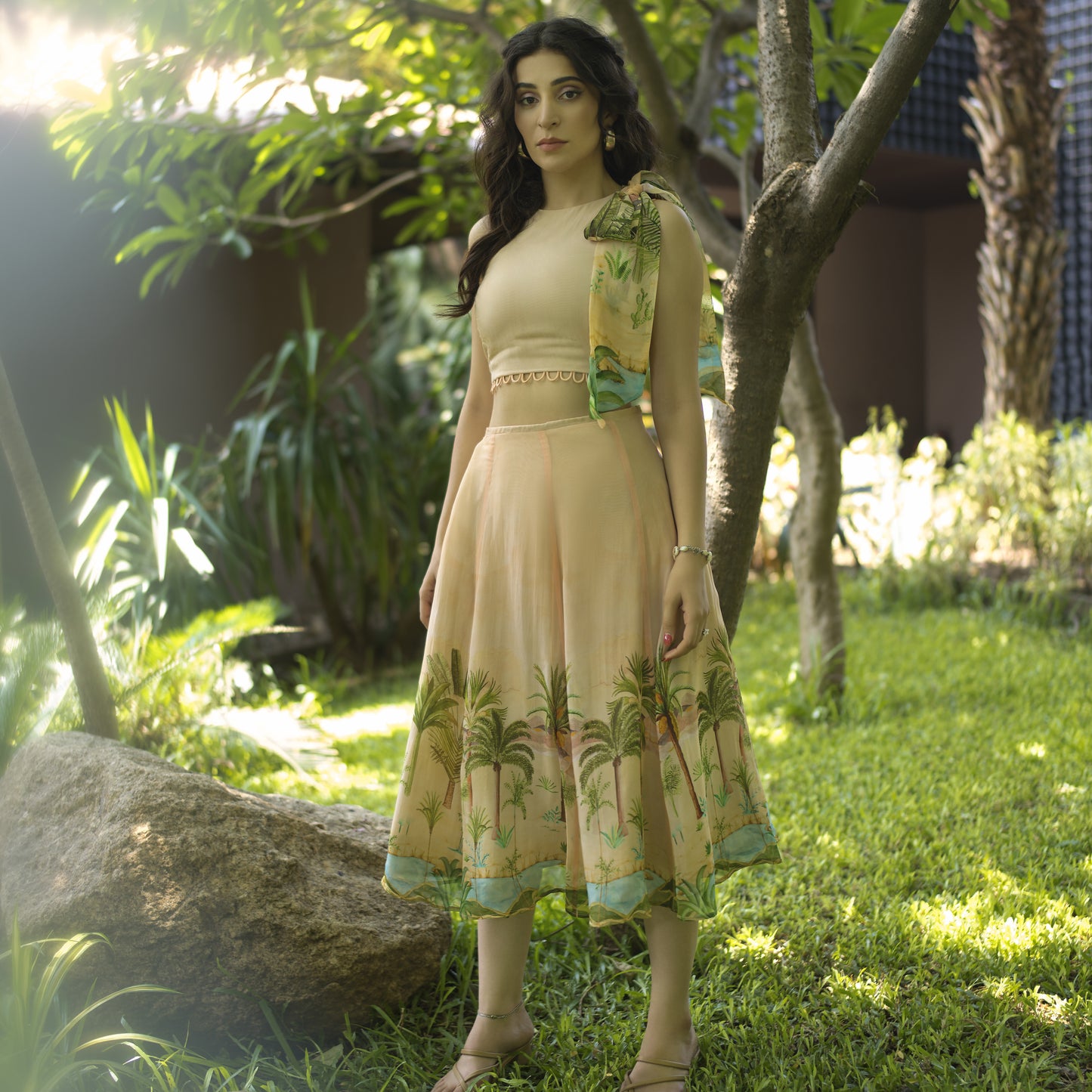 Panelled Skirt Set